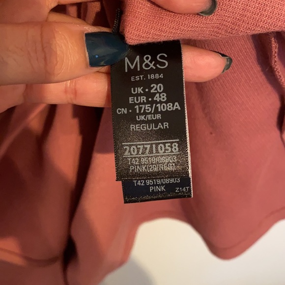 Marks & Spencers - Pink Knit Dress - US 16/UK 20 - Picture 4 of 5